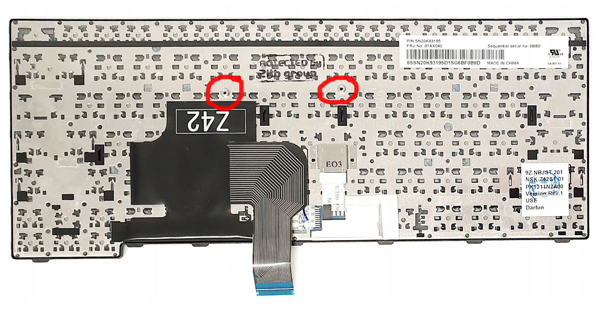 Klávesnice Lenovo LENOVO THINKPAD E470 E470C E475 E475C 01AX040 01AX080