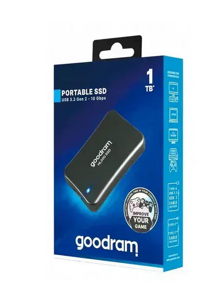 GoodRam HL200 externí SSD disk 1TB USB-C 3.2 PRO ULOŽENÍ DAT pro TV